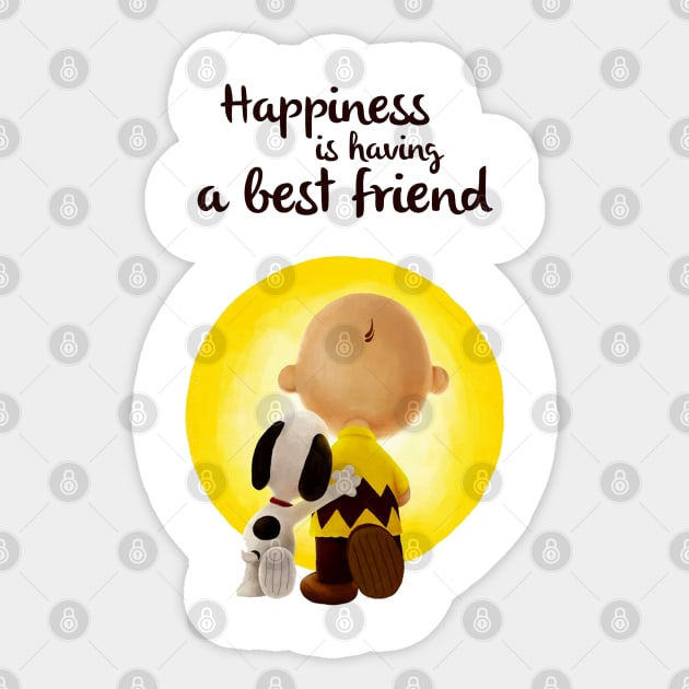 Happiness is Having a Best Friend Sticker by wataru